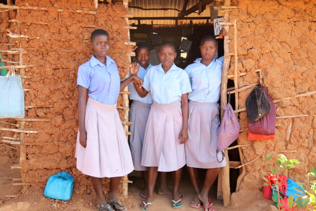Halima, 15 and her friends in Kenya's Kilifi district