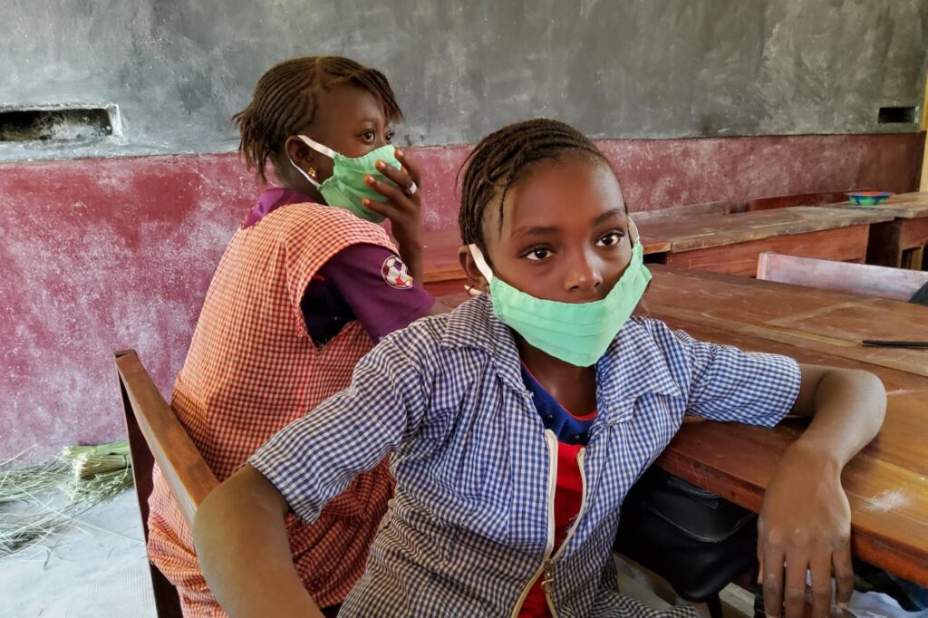 Girls at school in guinea