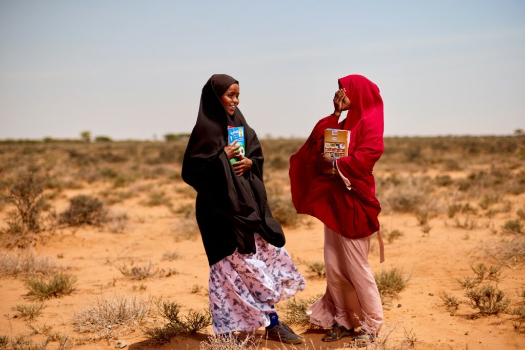 Juweriya and Hibbaq have seen their education impacted by the drought in Somalia