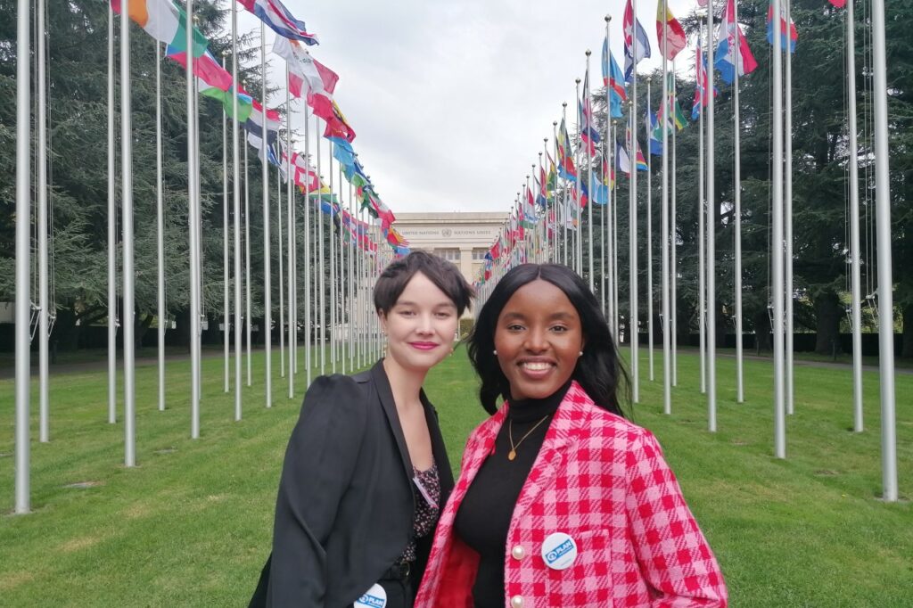 Ciara OBrien and Amarachukwu Onyegiri at the UN in Geneva