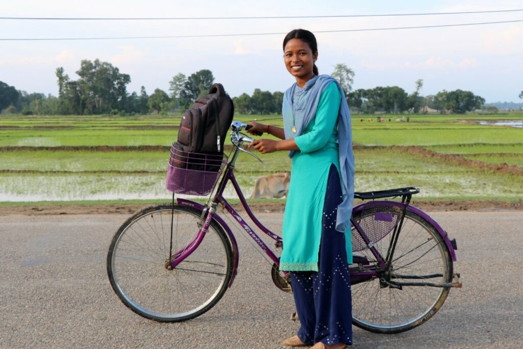 Asha and her bicycle