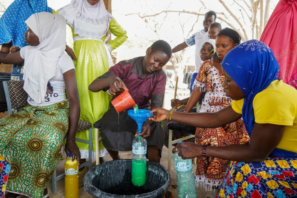 Making soap in Burkina Faso