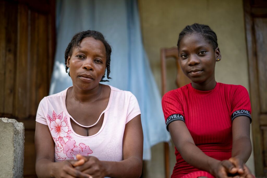 Sofiana, 13, lives with her cousin Eumanite while her mother works abroad 