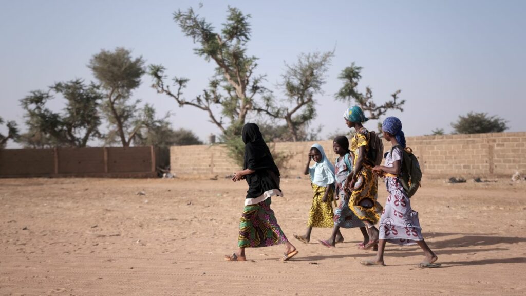 Girls walking